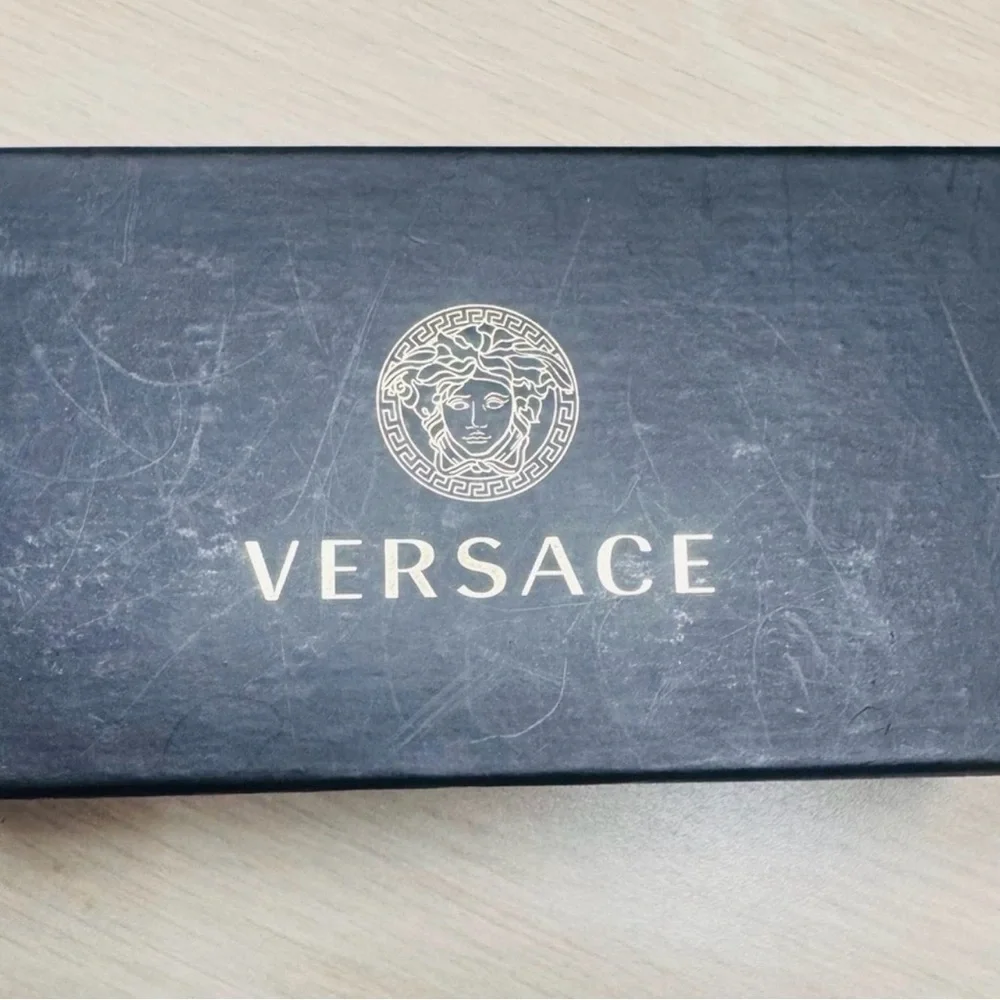 Versace Gold Medusa Head Butterfly Sunglasses, Plum Lens, 56/18/140 - Picture 14 of 16